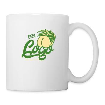 Lustig und abstrakt - Bad logo, go weird - Tasse - Weiß - Rechts