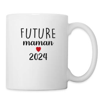 retro t-shirt cadeau futur maman - Mug blanc - blanc - Droite