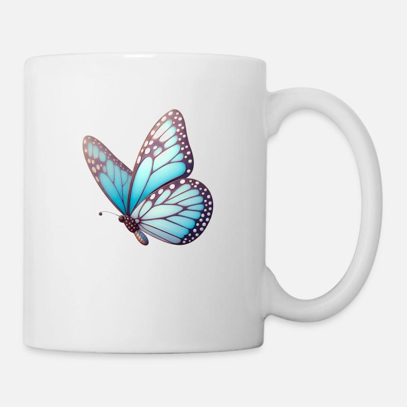 Papillon - Geflogene Leichtigkeit - Tasse - Weiß