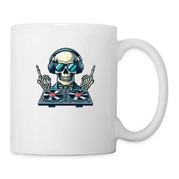 DJ Skelett - Tasse - Weiß - Rechts