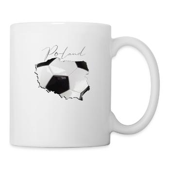 Polen Landkarte umrahmt echten Fußball EN - Tasse - Weiß - Rechts