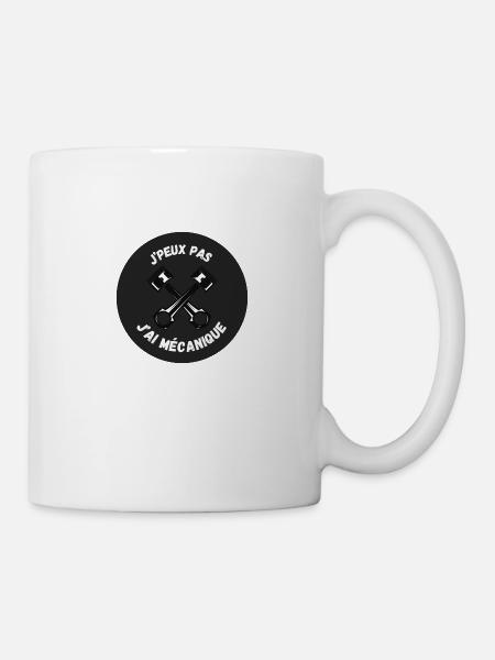 j peux pas j ai mécanique - Mug blanc - blanc