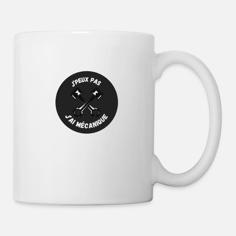 j peux pas j ai mécanique - Mug blanc - blanc