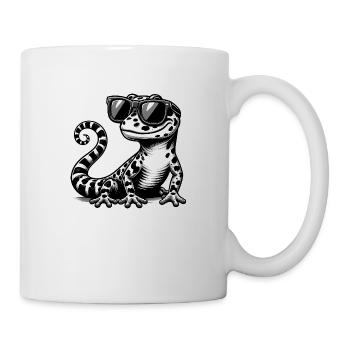 Eidechse mit Sonnenbrille - Tasse - Weiß - Rechts