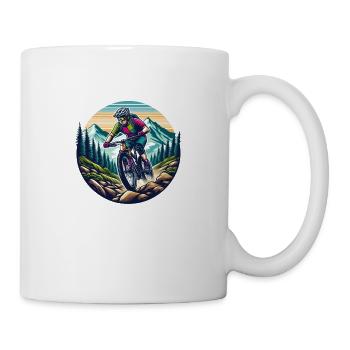 Mountainbiker - Tasse - Weiß - Rechts