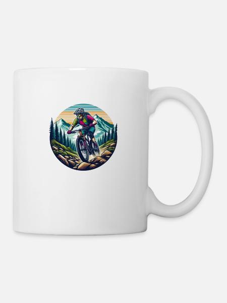 Mountainbiker - Tasse - Weiß