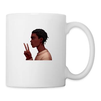 Black Boy - Frieden und Harmonie - Tasse - Weiß - Rechts