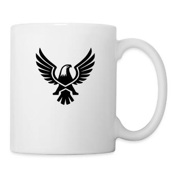 Adler Falke Symbol Wappen Piktogramm Vektor - Tasse - Weiß - Rechts