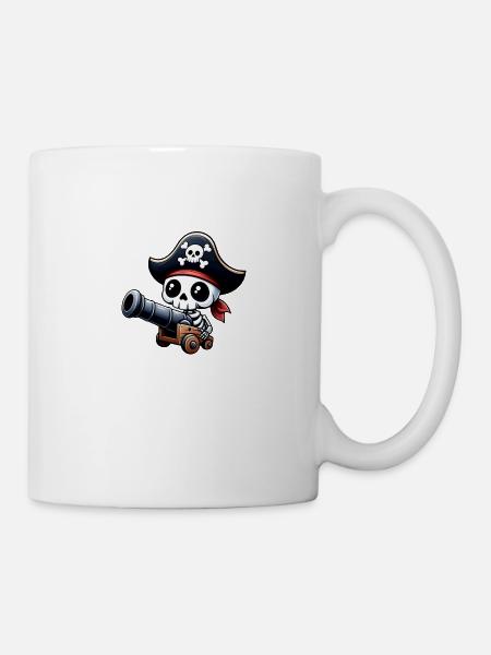 Pirat - Skelett - Tasse - Weiß