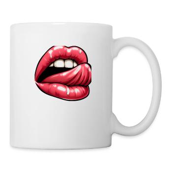 Tongue - sexy pink lips - Mug - white - Right