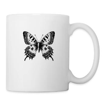 Papillon fleur - Délicatesse Envolée - Mug blanc - blanc - Droite