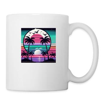 Tropical Sunset - Tasse - Weiß - Rechts