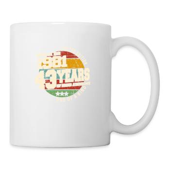 1981 Vintage Retro Classic 43 Years - Mug - white - Right