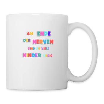 Au bout des nerfs, il reste tellement d’enfants - Mug blanc - blanc - Droite