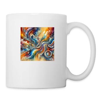 Colorful Symphony - Abstract Painting - Mug - white - Right