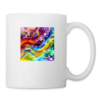 Modern Radiance - Abstract Painting - Mug - white - Right