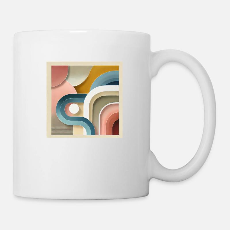 Symphonie au pastel - Peinture abstraite - Mug blanc - blanc