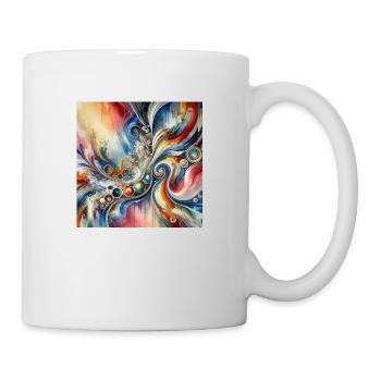 Living Echoes - Abstract Painting - Mug - white - Right