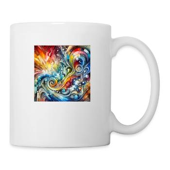 Dynamic Spectrum - Abstract Painting - Mug - white - Right