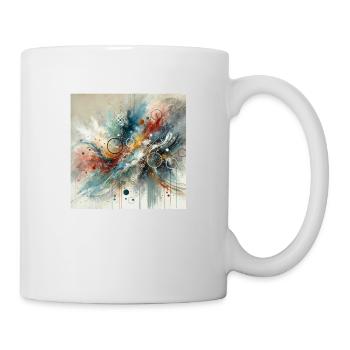 Dynamic Flow - Abstract Painting - Mug - white - Right