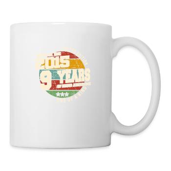 2015 Vintage Retro Classique 9 ans - Mug blanc - blanc - Droite