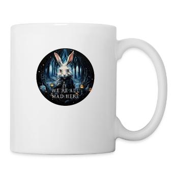Lapin blanc Alice au pays des merveilles Fou - Mug blanc - blanc - Droite