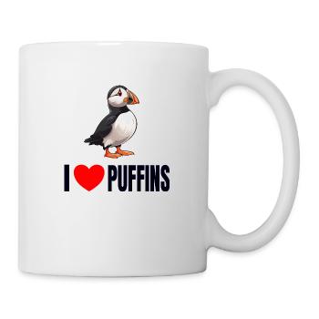 Papageientaucher Küstenvögel Papageientaucher - Tasse - Weiß - Rechts