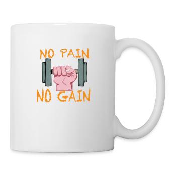 no pain no gain - Mug blanc - blanc - Droite