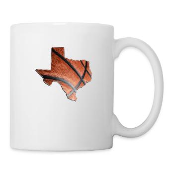 Carte du vrai basket-ball dans l’État du Texas - Mug blanc - blanc - Droite