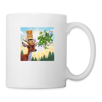 ZEFIX - Deer with beer, buddy we celebrate - Mug - white - Right