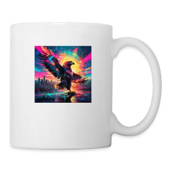 Aigle royal fluo - Mug blanc - blanc - Droite