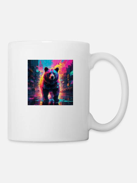 Neon Bear - Mug - white