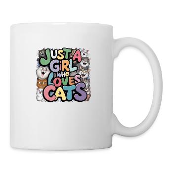 juste une fille qui aime les chats - Mug blanc - blanc - Droite