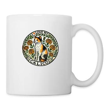 I love my calico cat - Mug - white - Right