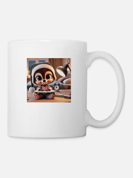 Schlafen mit deinem Kuscheltier - Tasse - Weiß