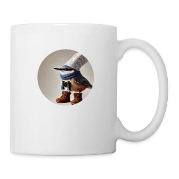 Kleiber mit Fernglas - Tasse - Weiß - Rechts