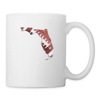 Echter Football in der Florida State Landkarte - Tasse - Weiß - Rechts