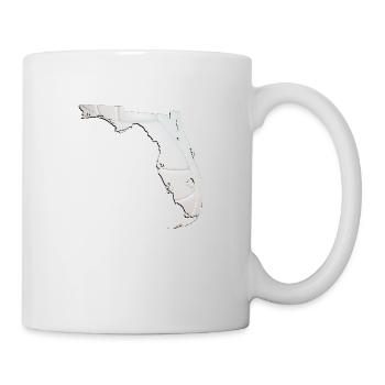 Echter Volleyball in der Florida State Landkarte - Tasse - Weiß - Rechts