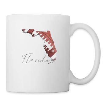 Real Football en Floride Carte de l’État FL - Mug blanc - blanc - Droite