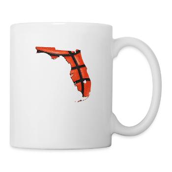Echter Basketball in der Florida State Landkarte - Tasse - Weiß - Rechts