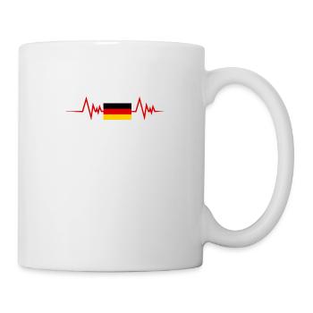 deutschland herzschlag deutschland - Tasse - Weiß - Rechts