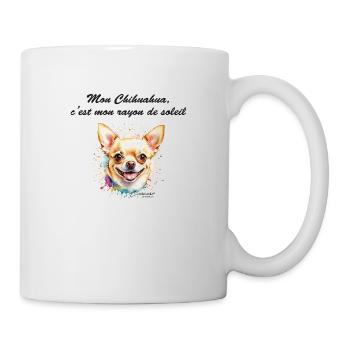 Chihuahua rayon de soleil - Mug blanc - blanc - Droite