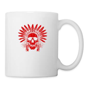 Crâne indien - Mug blanc - blanc - Droite