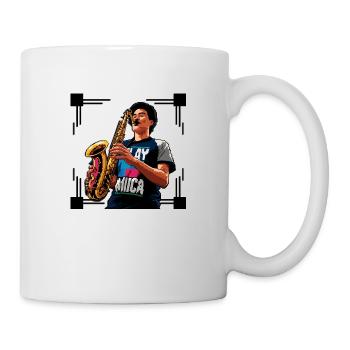 Pixel saxophone - Mug - white - Right