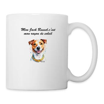 Jack Russel rayon de soleil - Mug blanc - blanc - Droite