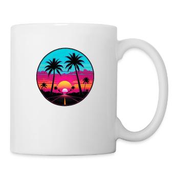 Miami Sunset Road - Mug - white - Right