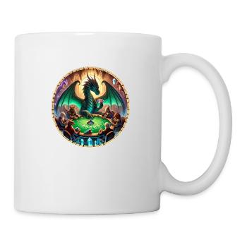 Dragon Poker, Dragon Plays Poker - Mug blanc - blanc - Droite