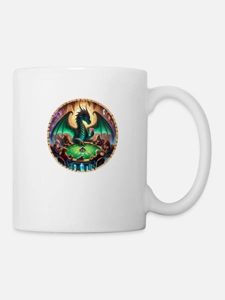 Dragon Poker, Dragon Plays Poker - Mug blanc - blanc