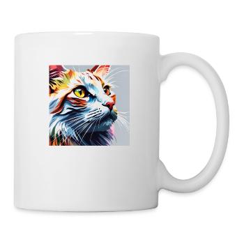 Katze weissrot - Tasse - Weiß - Rechts