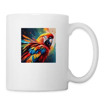 Perroquet coloré 1 - Mug blanc - blanc - Droite